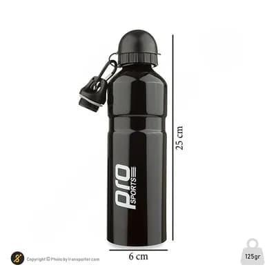 قمقمه ورزشی 750سی سی آلومینیومی پرو اسپرتز PS-007 | مشکی — تصویر ۶