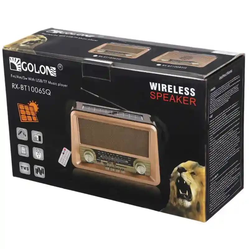 رادیو اسپیکر بلوتوثی رم و فلش خور Golon RX-BT1006SQ + ریموت کنترل — تصویر ۹