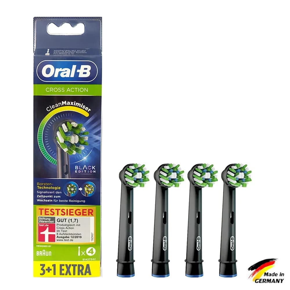 سَری مسواک برقی اورال بی cross action 4 pcs (black) — تصویر ۲