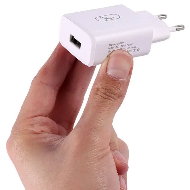 شارژر Sky Dolphin SC07T 2.4A 12W همراه کابل تایپ سی — تصویر ۳