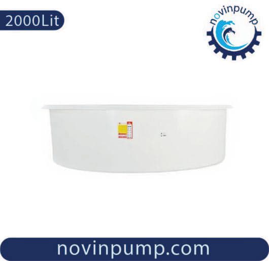 وان گرد استوانه 2000 لیتری پلی اتیلن تک لایه