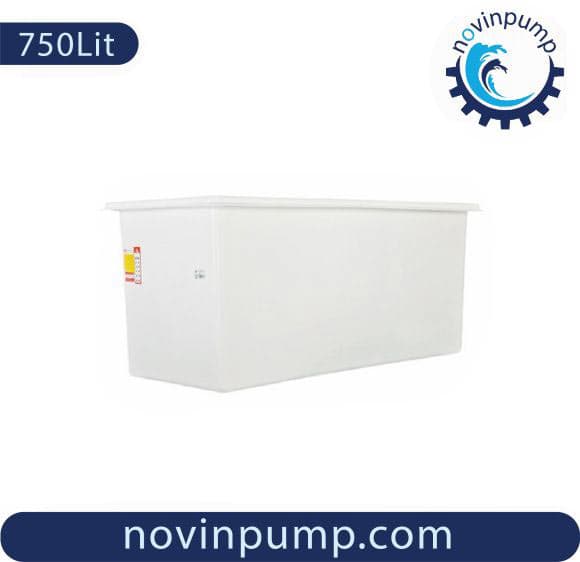 وان مستطیلی 750 لیتری پلاستیکی تک لایه