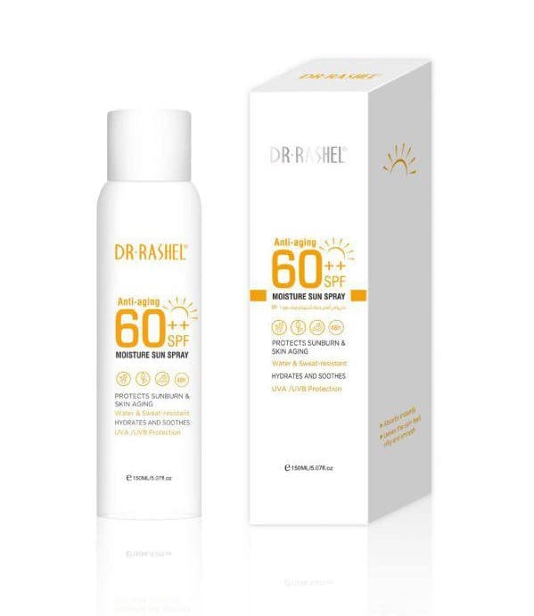 اسپری ضد آفتاب و روشن کننده قوی دکتر راشل با SPF 60 حجم 150 میل