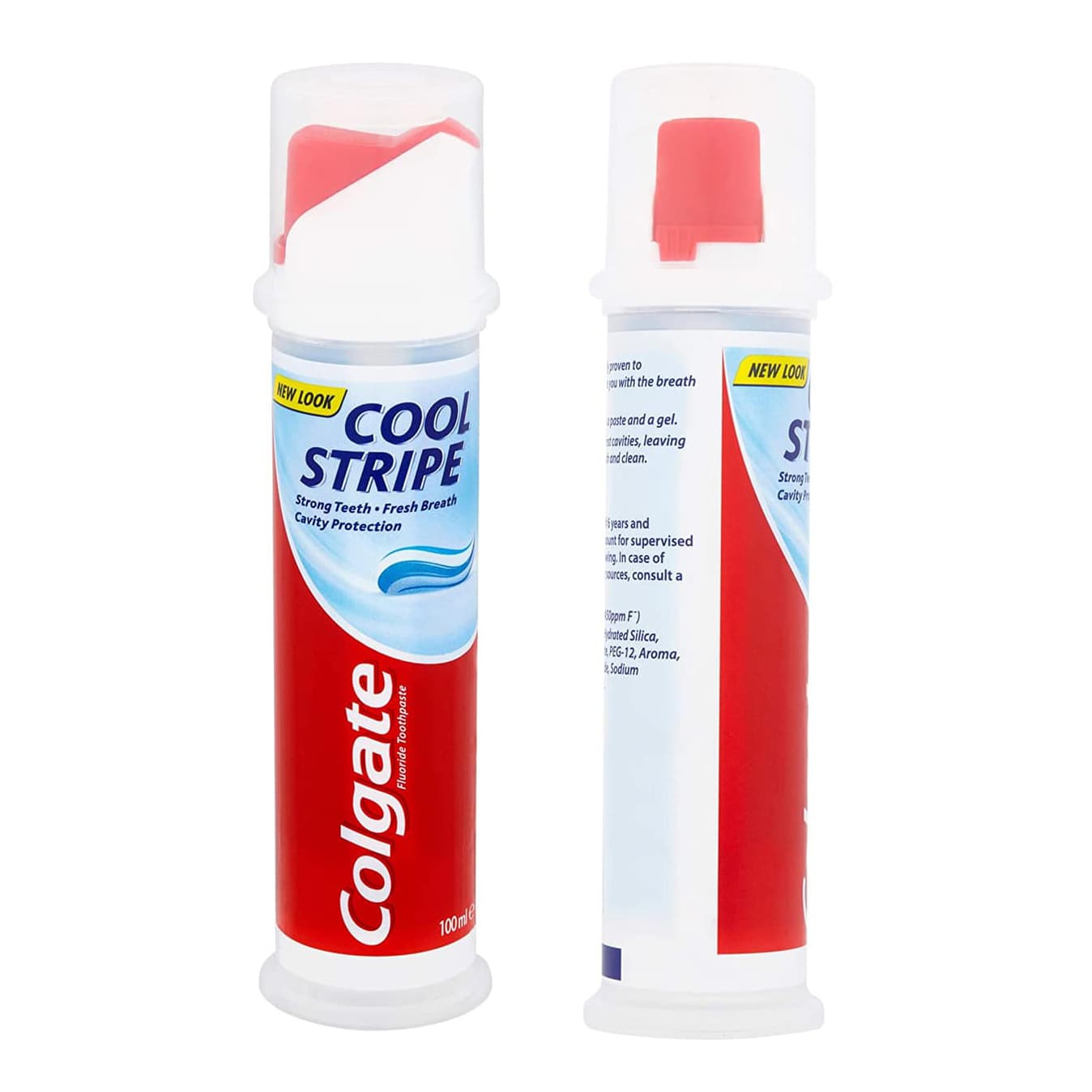 خمیر دندان پمپی کلگیت Colgate روزانه ضد پوسیدگی مدل COOL STRIPE ظرفیت 100 میلی لیتر