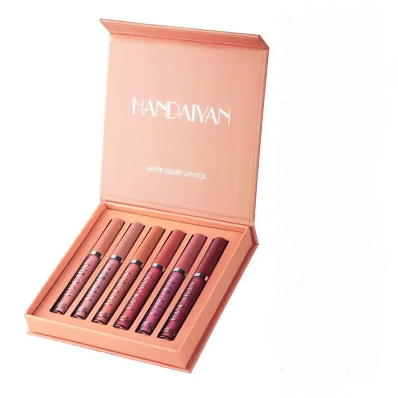 پک 6عددی رژ لب مایع دراگون رانی مدل MATTE LIPGLOSS