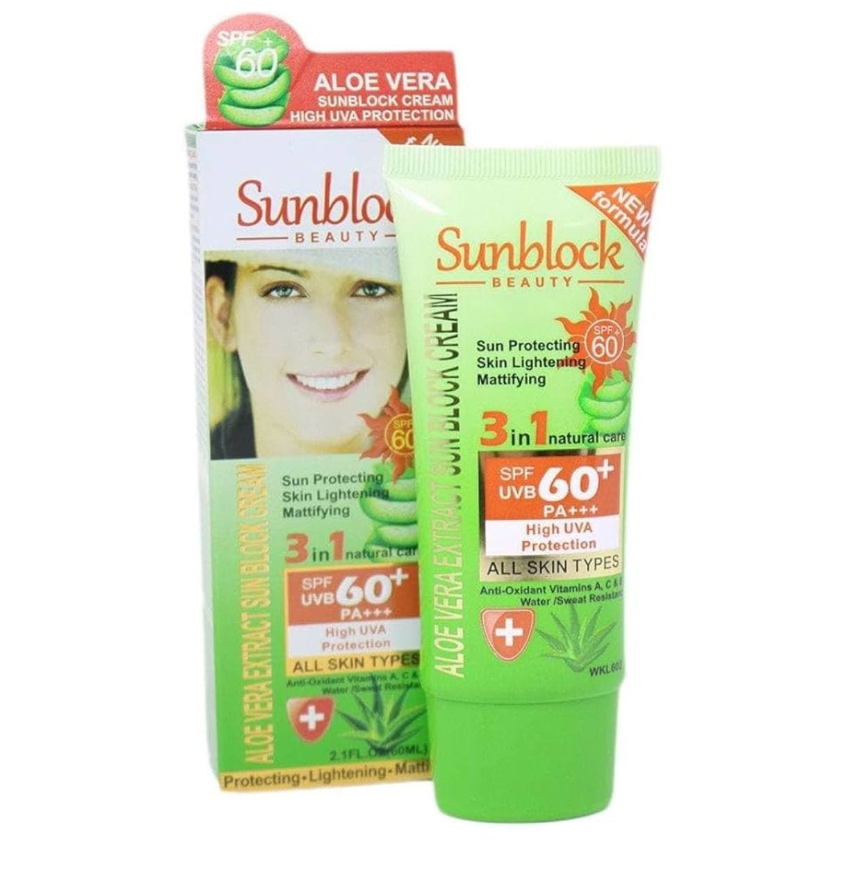 پک ۴ عددی کرم ضد افتاب وکالی با عصاره آلوئه ورا SPF 60 حجم 60 میل