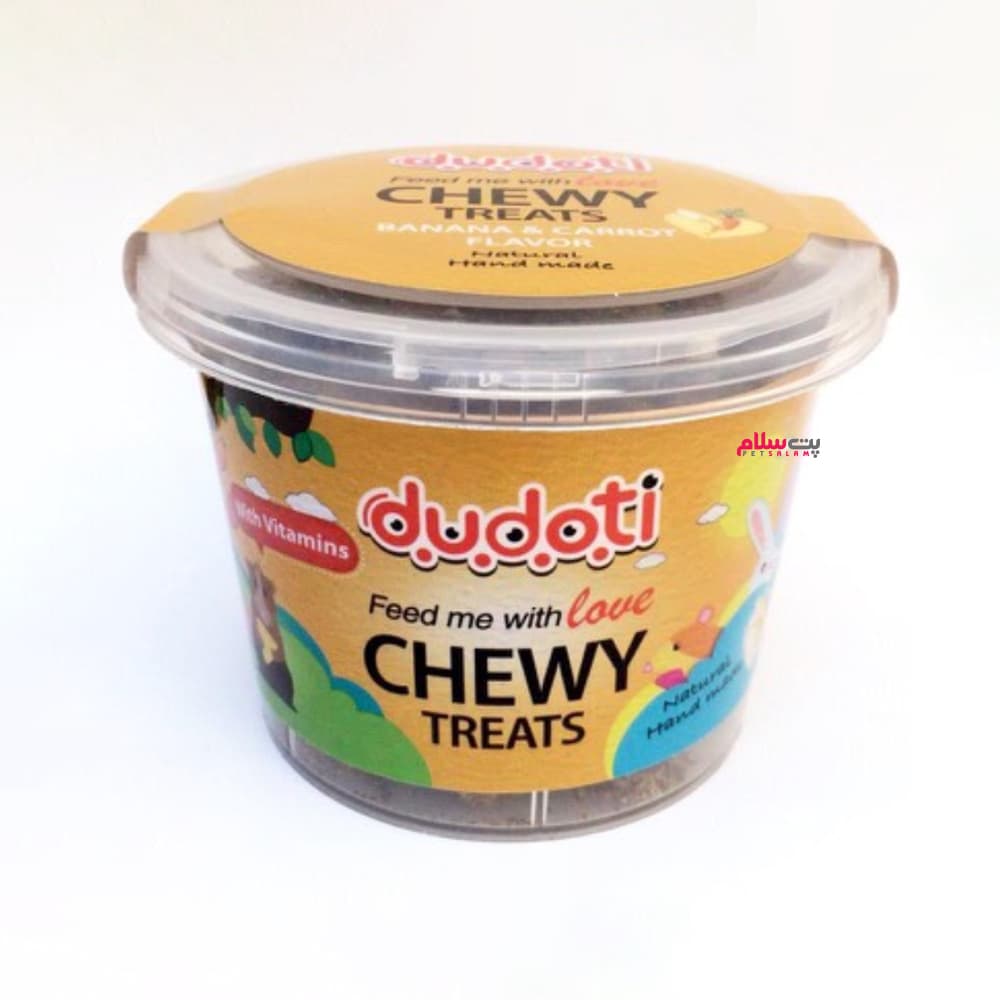 پلت یونجه مخصوص جونده با طعم موز و هویج Dudoti