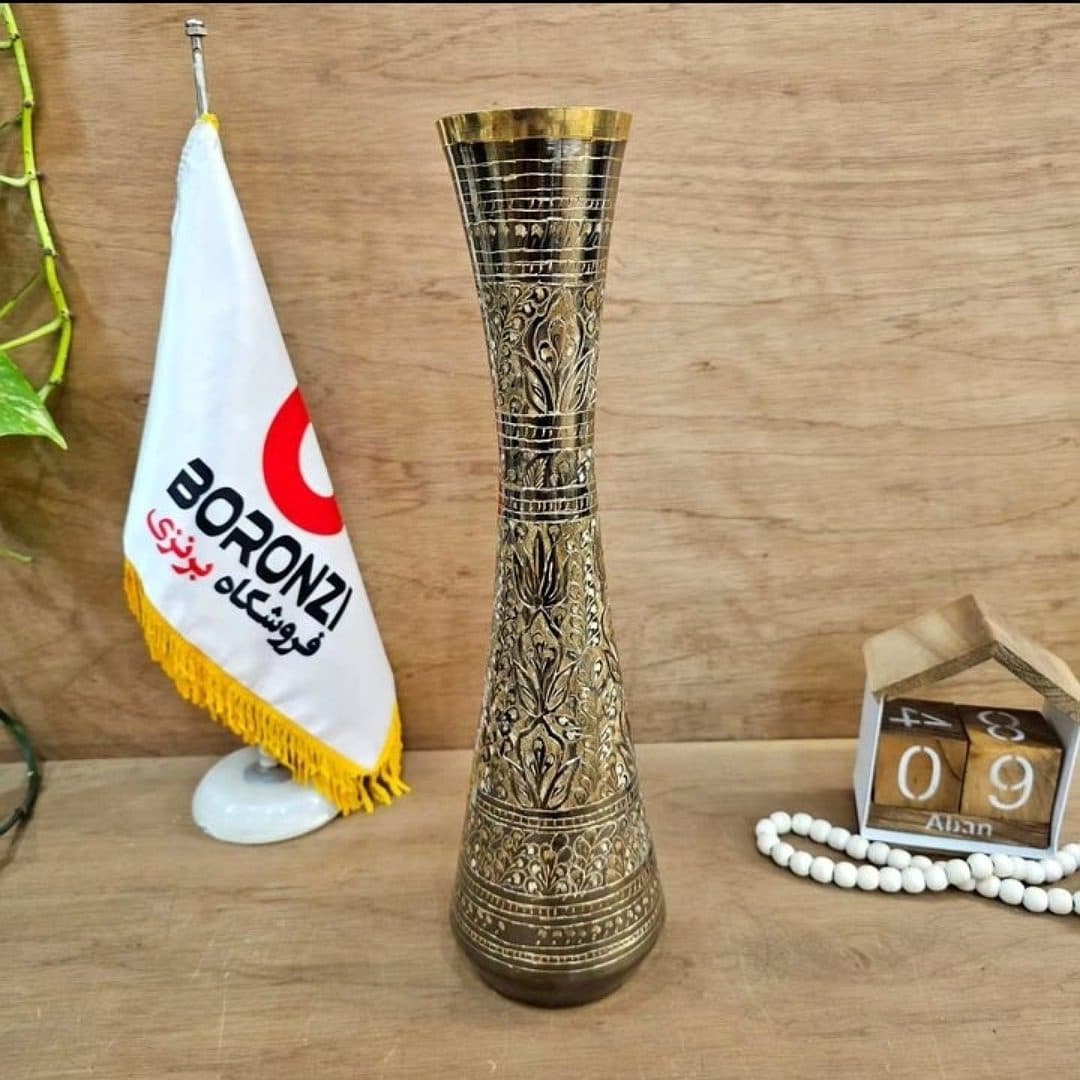 گلدان برنز شیپوری ۲۵ سانت