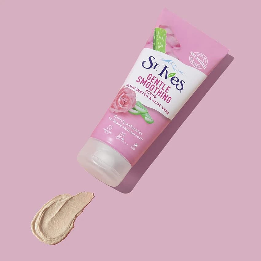 اسکراب گل رز و آلوئه ورا سینت ایوز مدل GENTLE SMOOTHING وزن 170 گرم — تصویر ۴