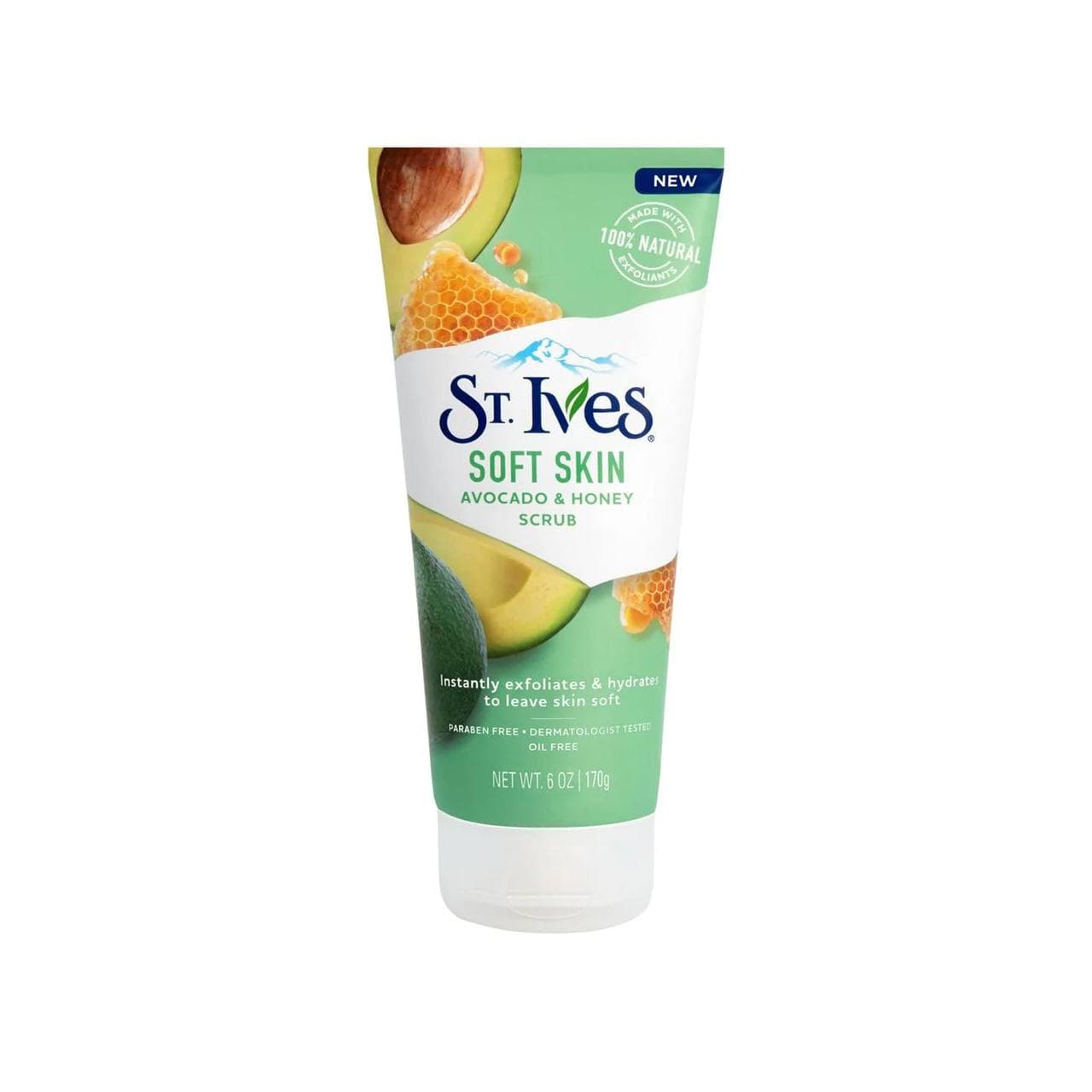اسکراب نرم کننده آووکادو و عسل سینت ایوز مدل SOFT SKIN وزن 170 گرم