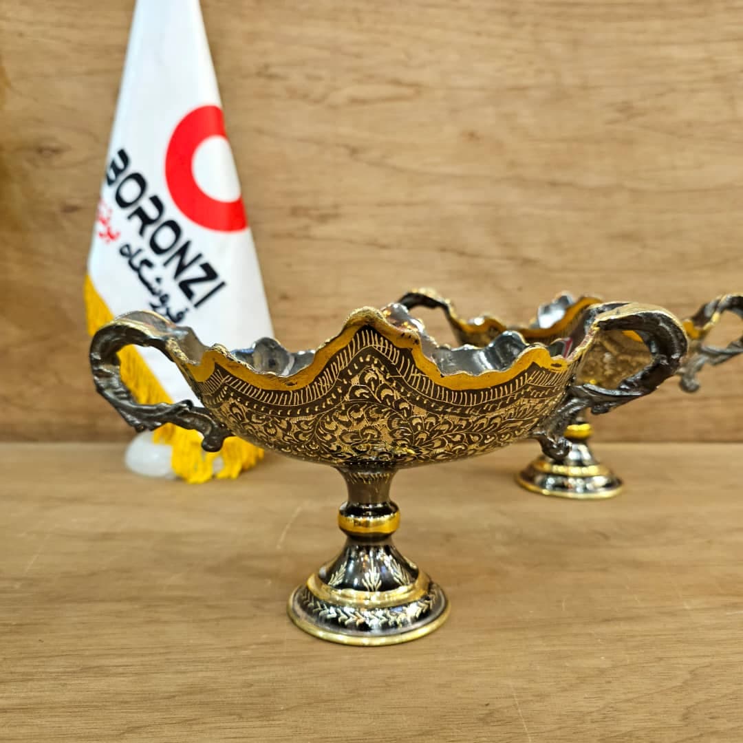 کشکول برنزی سیاه قلم کوچک