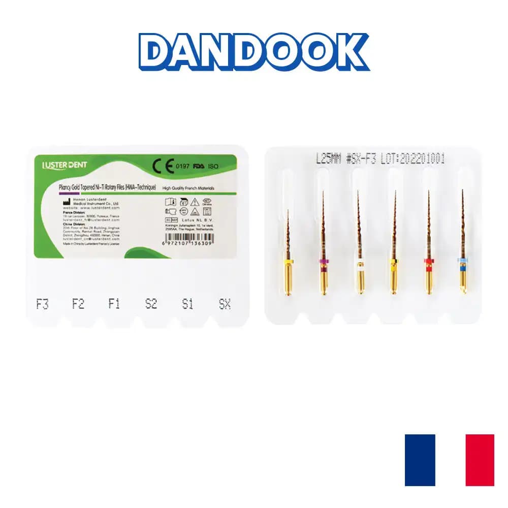 فایل روتاری تیپر لاستردنت Pliancy Gold Tapered Ni-Ti Rotary Files