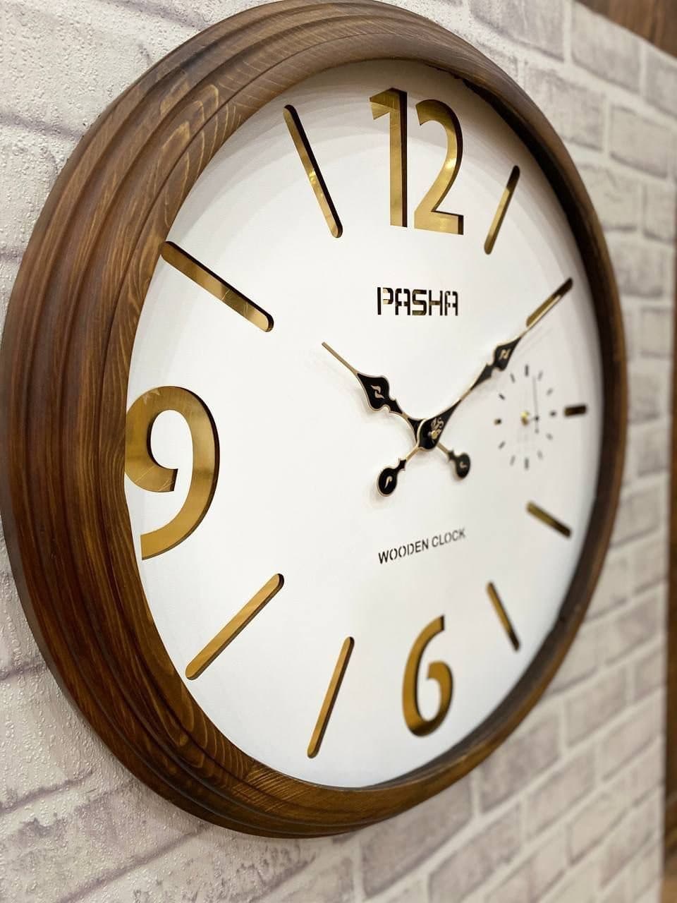 ساعت دیواری پاشا کد 655 تمام چوب روسی