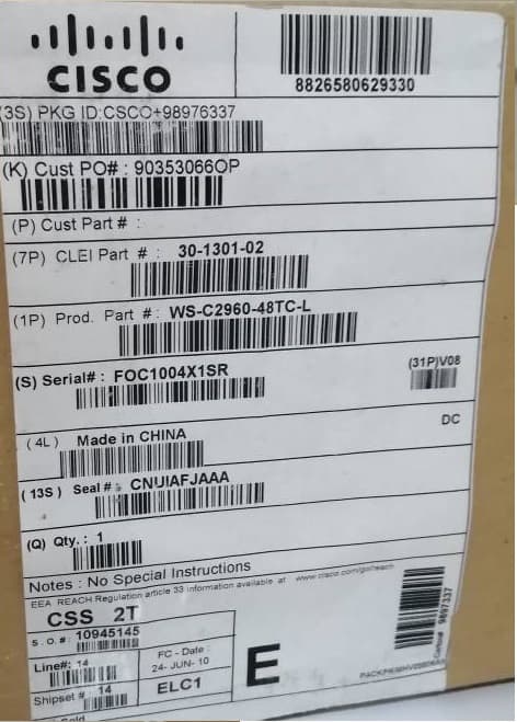 سوئیچ 48 پورت سیسکو Cisco Catalyst 2960