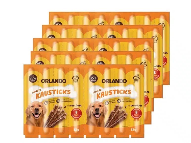 تشویقی مدادی سگ اورلاندو با طعم گوشت مرغ (Orlando Dog Treats Mit Geflügel) بسته 8 عددی — تصویر ۵