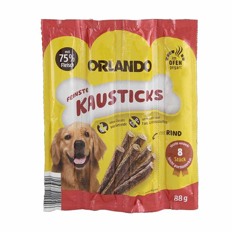 تشویقی مدادی سگ اورلاندو با طعم بیف (Orlando Dog Treats Mit Rind) بسته 8 عددی — تصویر ۴