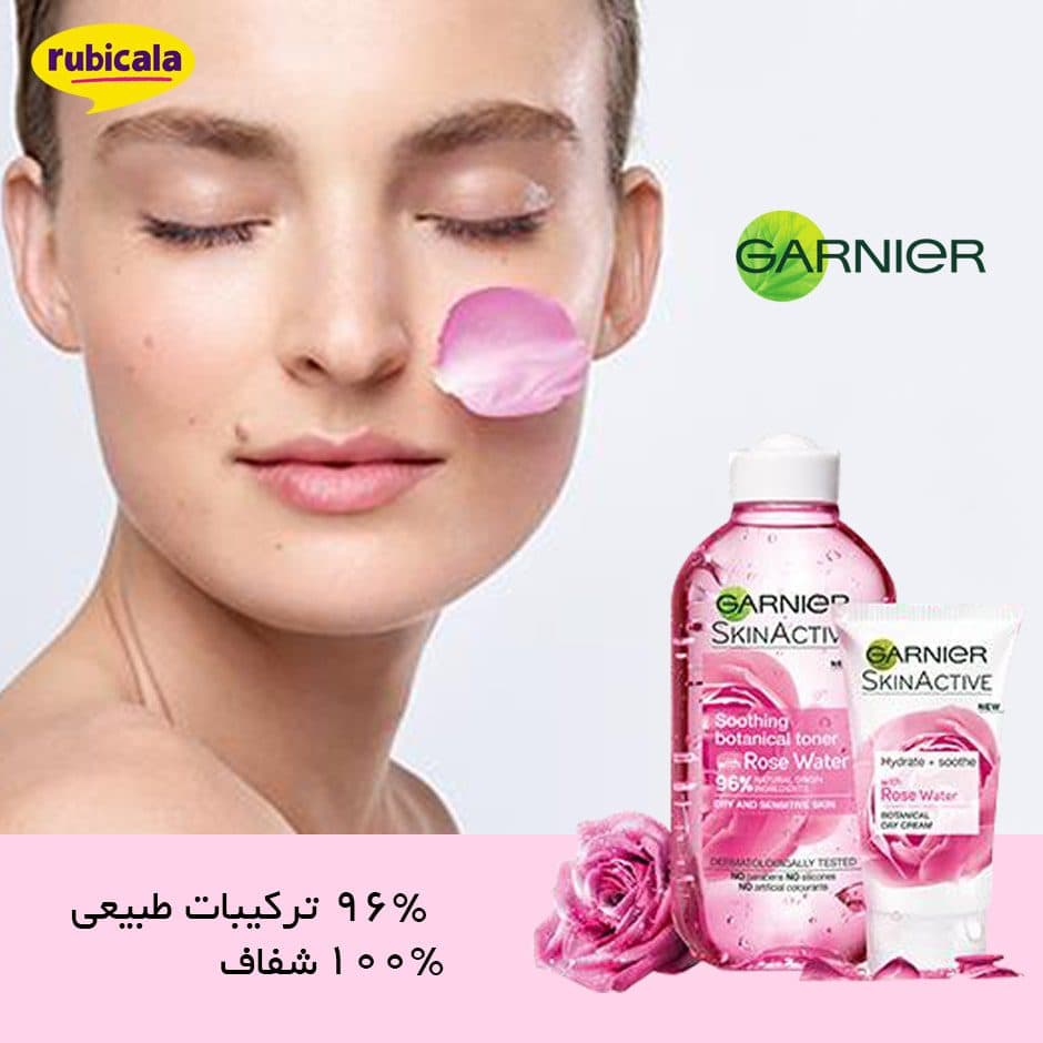 تونر پوست خشک و حساس گل رز گارنیه 200 میل — تصویر ۵