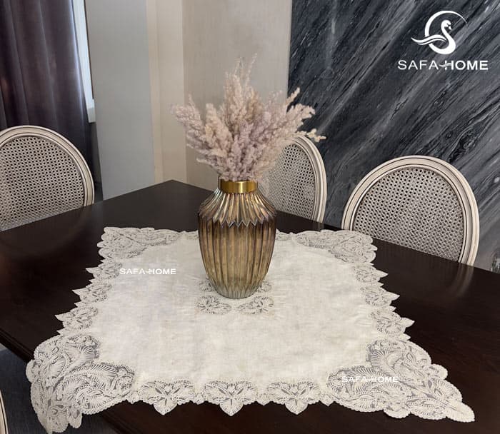 رومیزی مربع 90×90 طرح اسلیمی