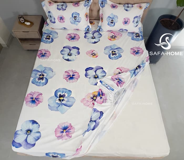 ملحفه تشک دونفره طرح مهتاب کد 09