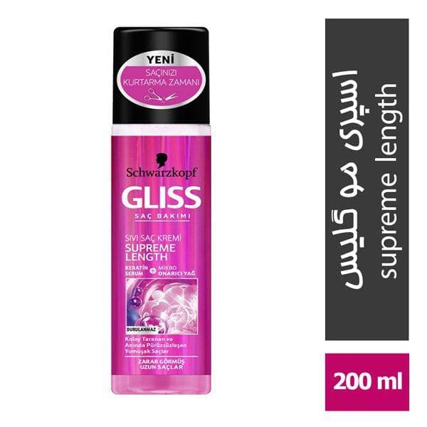 اسپری مو گلیس مدل supreme length حجم ۲۰۰ میل