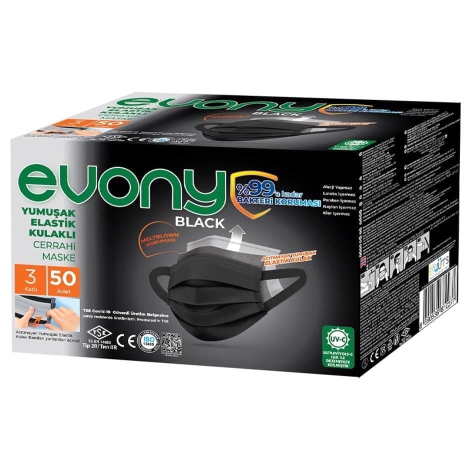 ماسک جراحی 3 لایه 50 عددی evony