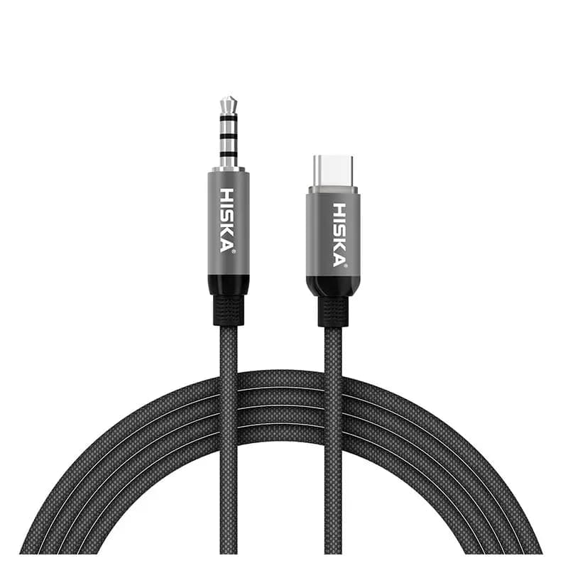 کابل تبدیل AUX به USB-C هیسکا مدل W50 طول 1 متر