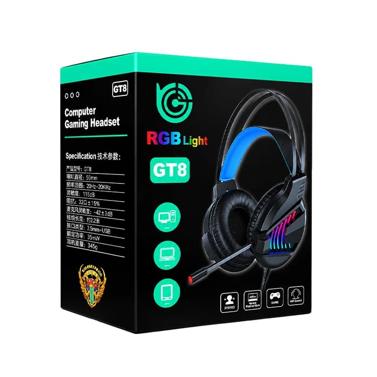 هدفون گیمینگ سیم دار مدل GT8 — تصویر ۳