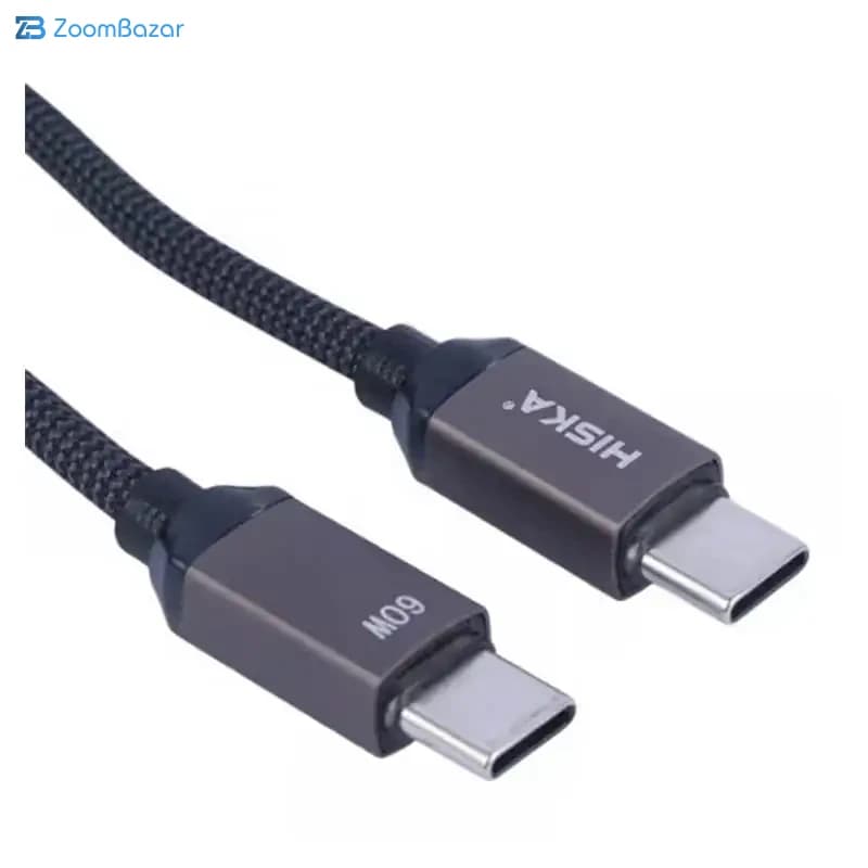 کابل USB-C هیسکا مدل LX-801CC طول 1 متر — تصویر ۲