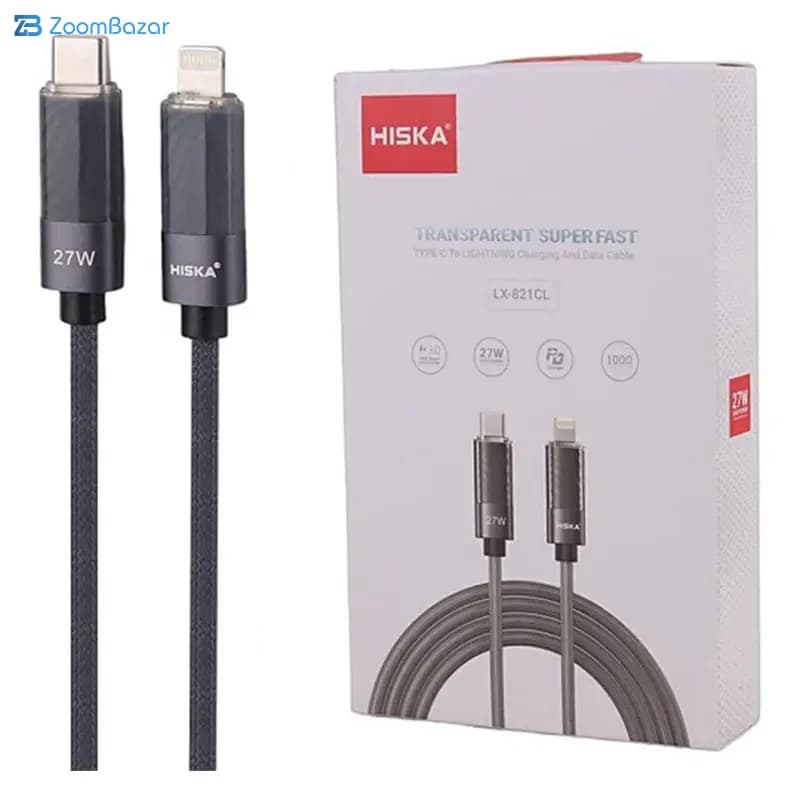 کابل USB-C به لایتنینگ هیسکا مدل LX-821CL طول 1 متر — تصویر ۲