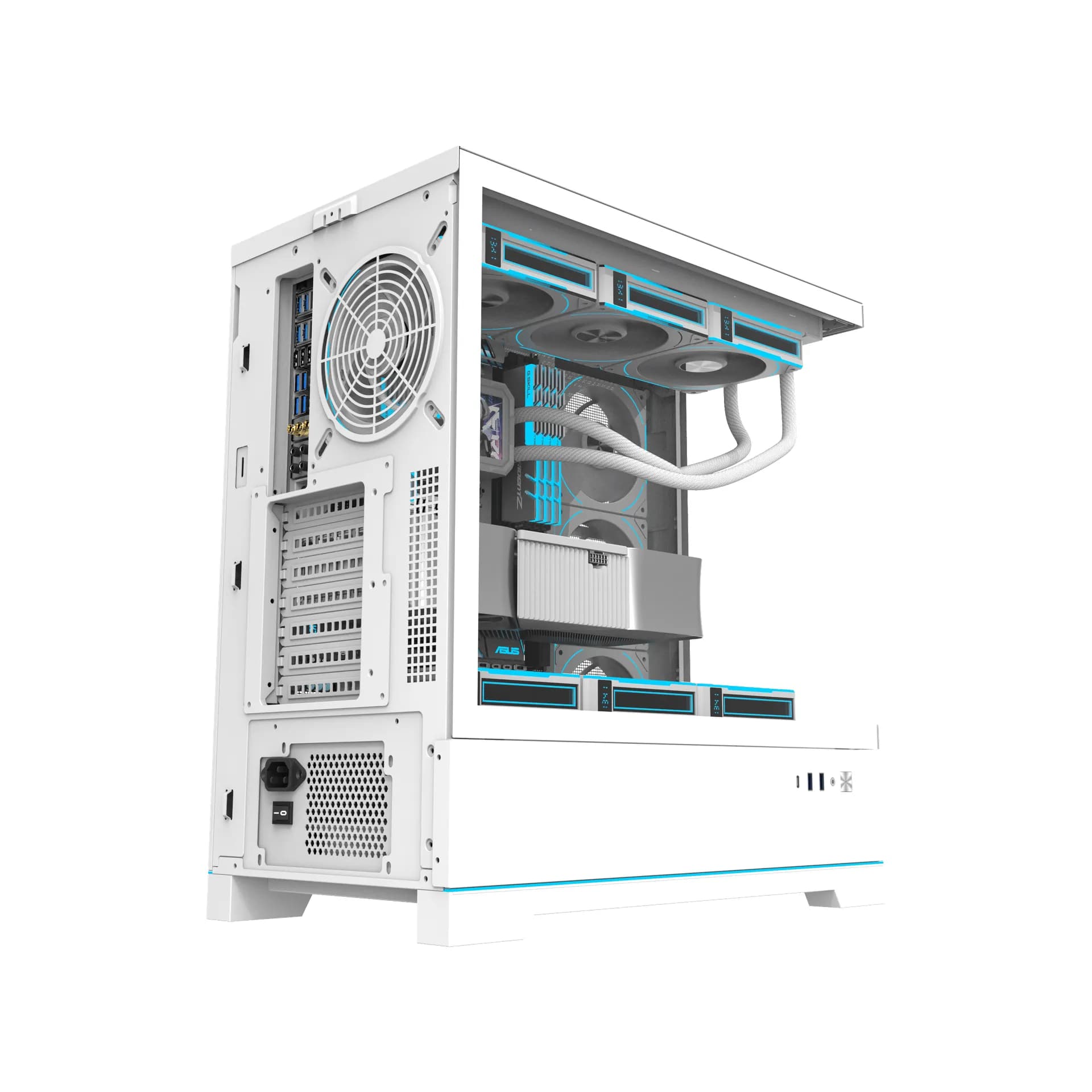کیس گیمینگ دارک فلش سفید مدل DARKFLASH DY451PRO W — تصویر ۳