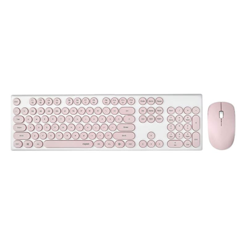 کیبورد و ماوس بی سیم رپو Rapoo X260S Wireless Keyboard & Mouse PINK