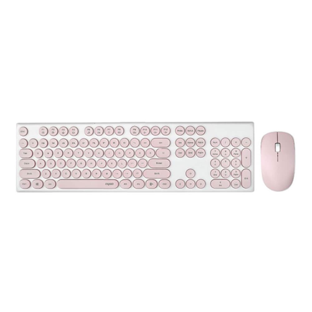 کیبورد و ماوس بی سیم رپو Rapoo X260S Wireless Keyboard & Mouse PINK — تصویر ۱۲