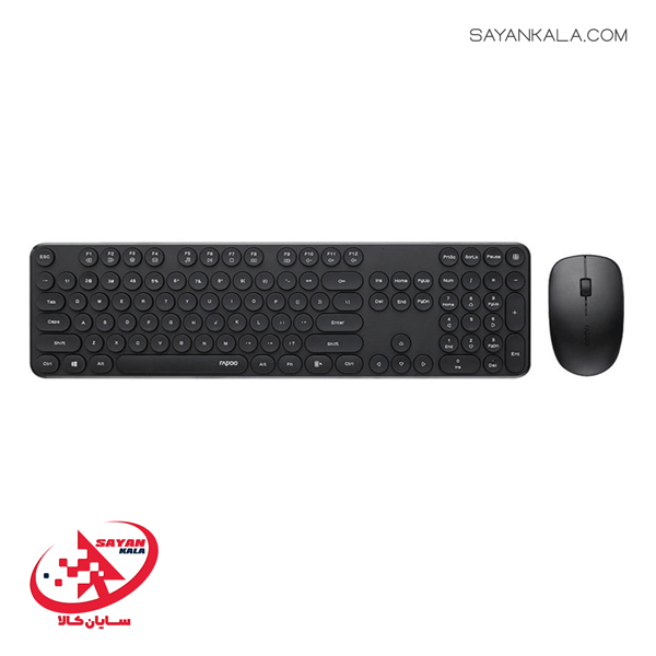 کیبورد و ماوس بی سیم رپو Rapoo X260S Wireless Keyboard & Mouse PINK — تصویر ۴