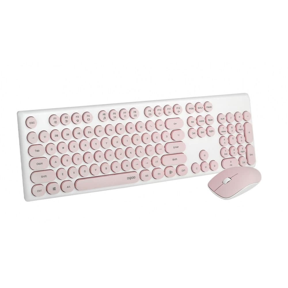 کیبورد و ماوس بی سیم رپو Rapoo X260S Wireless Keyboard & Mouse PINK — تصویر ۱۰