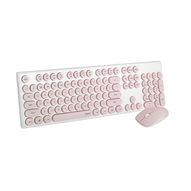 کیبورد و ماوس بی سیم رپو Rapoo X260S Wireless Keyboard & Mouse PINK — تصویر ۳