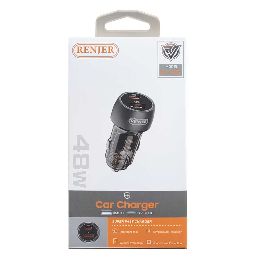 شارژر فندکی 48 وات رنجر RENJER RJ-C105