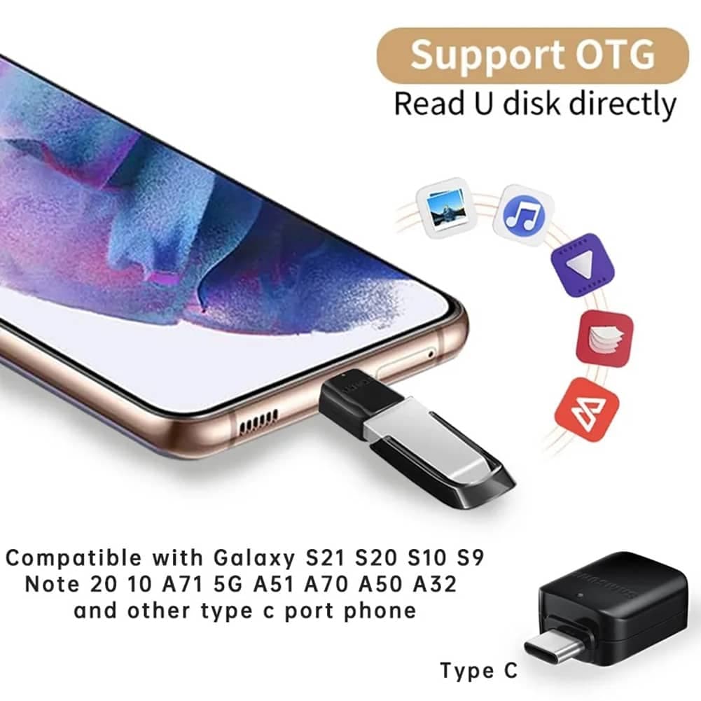 تبدیل OTG Samsung Type-C to USB ( سفید مات ) — تصویر ۸
