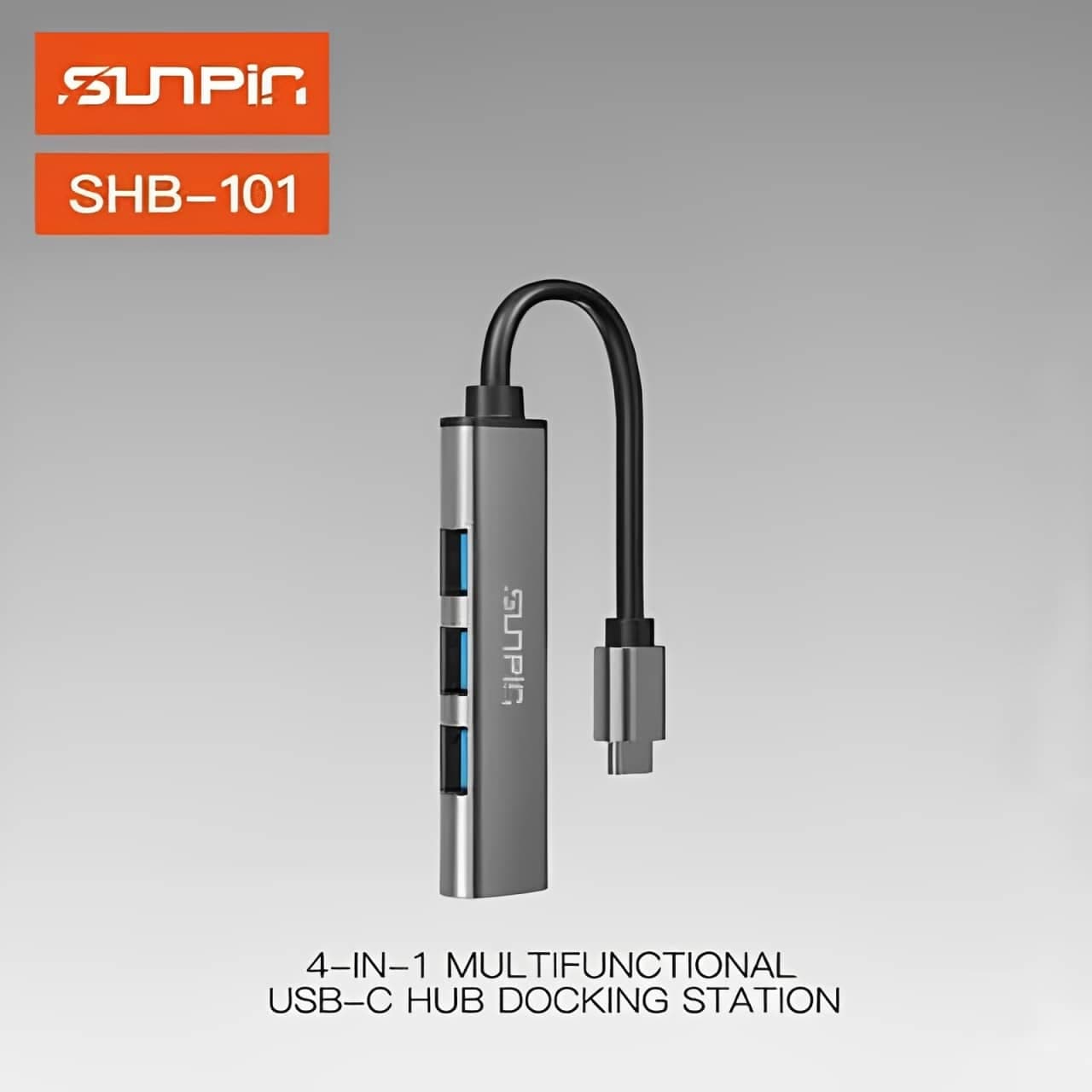 هاب TYPE C USB چهار پورت SUNPIN SHB-101 — تصویر ۲