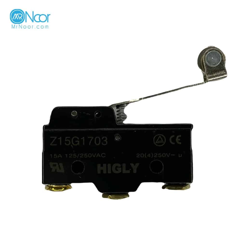 میکروسوئیچ اهرمی فشاری تسمه بلند قرقره دار Z15G1703
