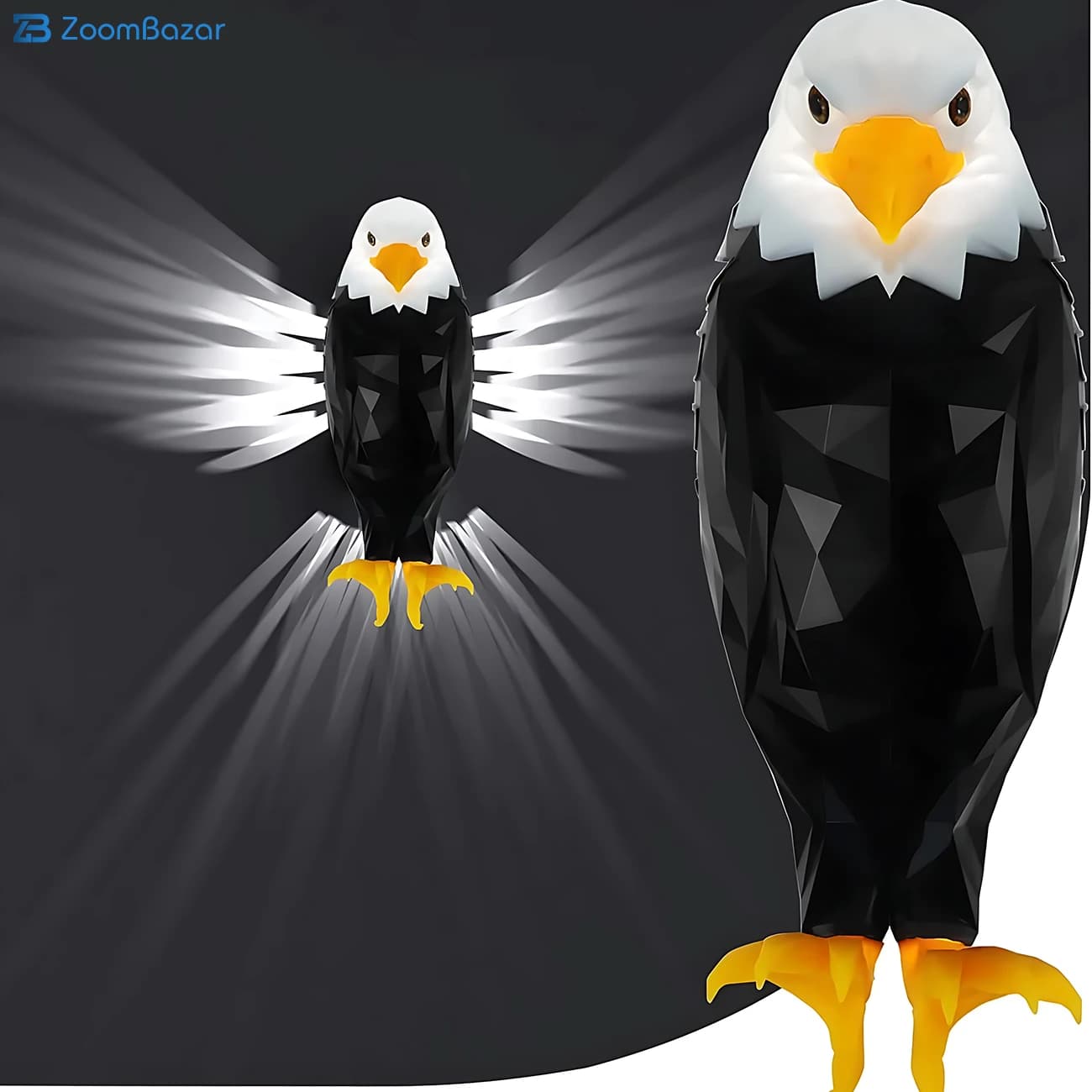 چراغ خواب دیواری شارژی طرح عقاب EAGLE — تصویر ۲
