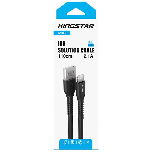 کابل شارژ 1.1 متری Lightning کینگ استار K103 i — تصویر ۳