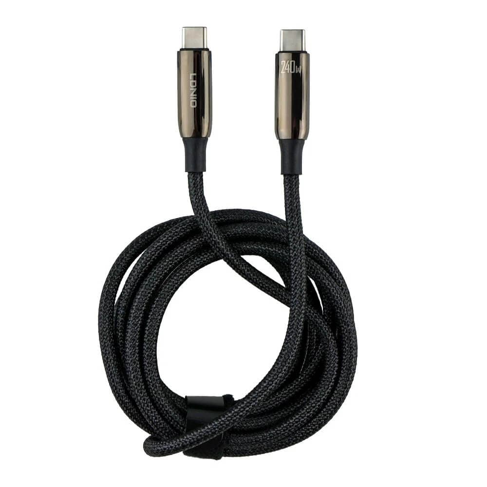 کابل شارژ توربو دو سر تایپ سی LDNIO LC-921 240W PD-3.1 طول 1 متر