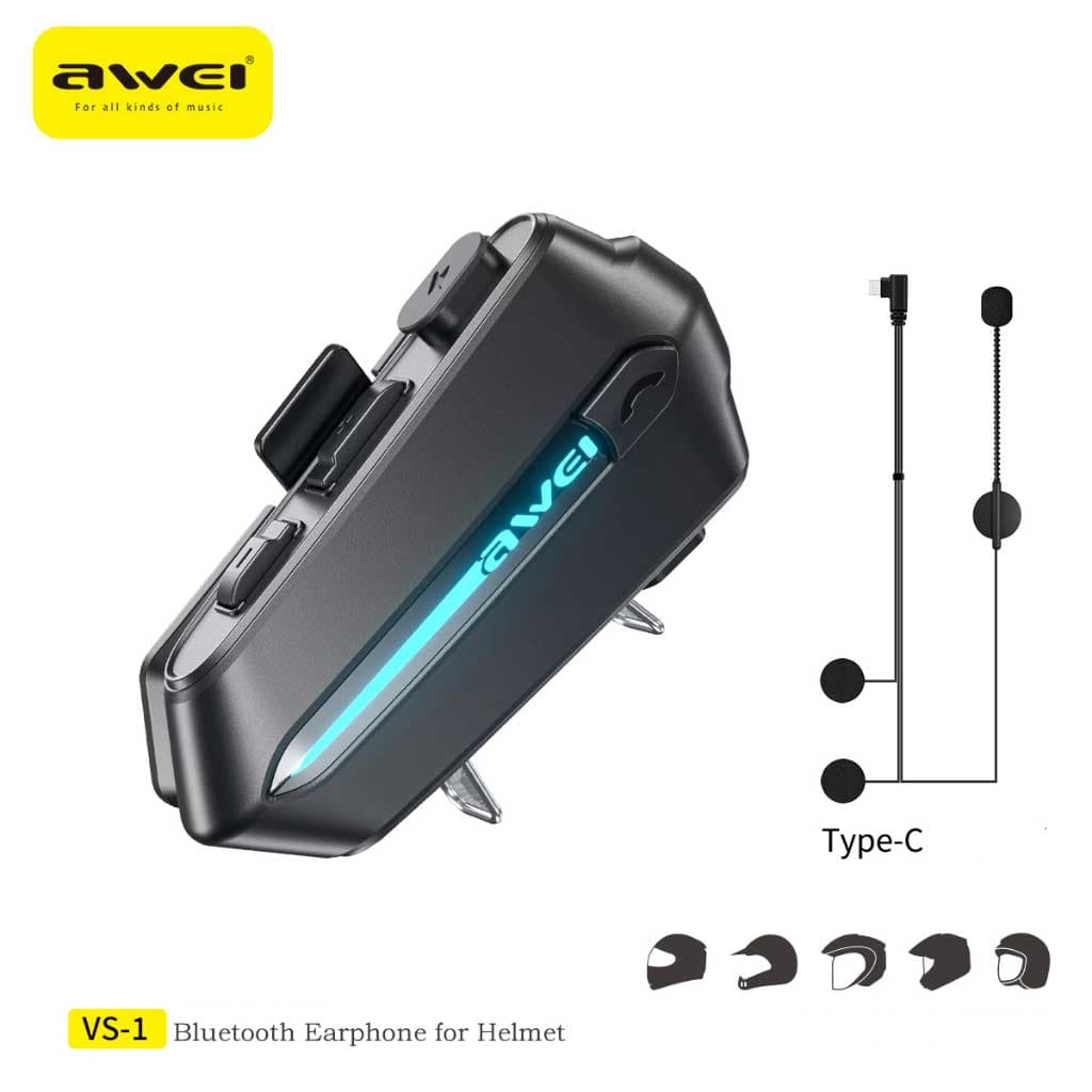 هندزفری بلوتوث مخصوص کلاه کاسکت AWEI VS-1