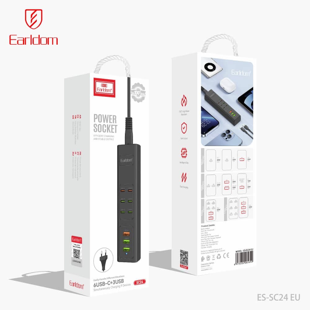 رابط شارژر USB/USB-C مدل EARLDOM ES-SC24 — تصویر ۳