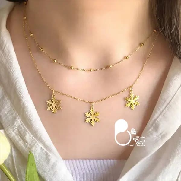 گردنبند برف زمستانی دو لاین