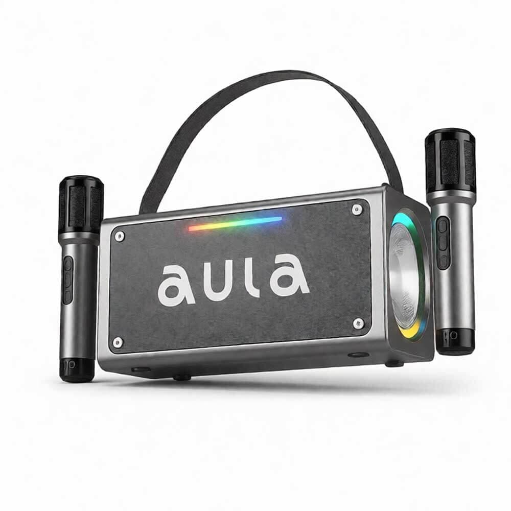 اسپیکر پرتابل بلوتوثی آئولا AULA K19 + دو میکروفن کاراکوئه