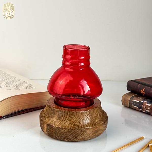 جاشمعی فانوسی چوبی sh479