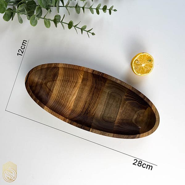 کاسه چوبی مدل بیضی sh474 — تصویر ۵