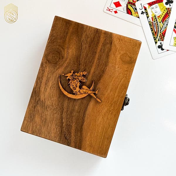 جعبه پاسور چوبی دوقلو طرح دار (جوکر)sh449