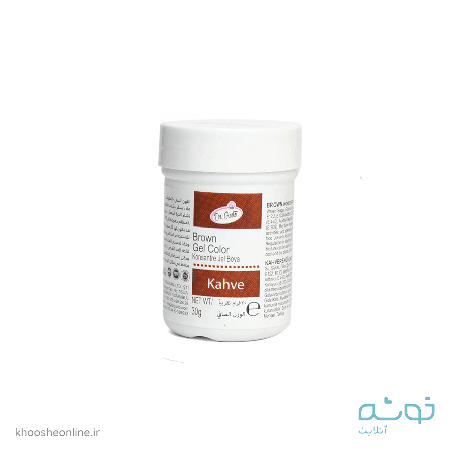 رنگ ژله ای قهوه ای 30 گرمی دکتر گوستو DR.GUSTO GEL COLOR